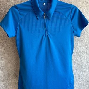 Nike Golf Woman’s Zip Up Golf Polo | XS | Blue